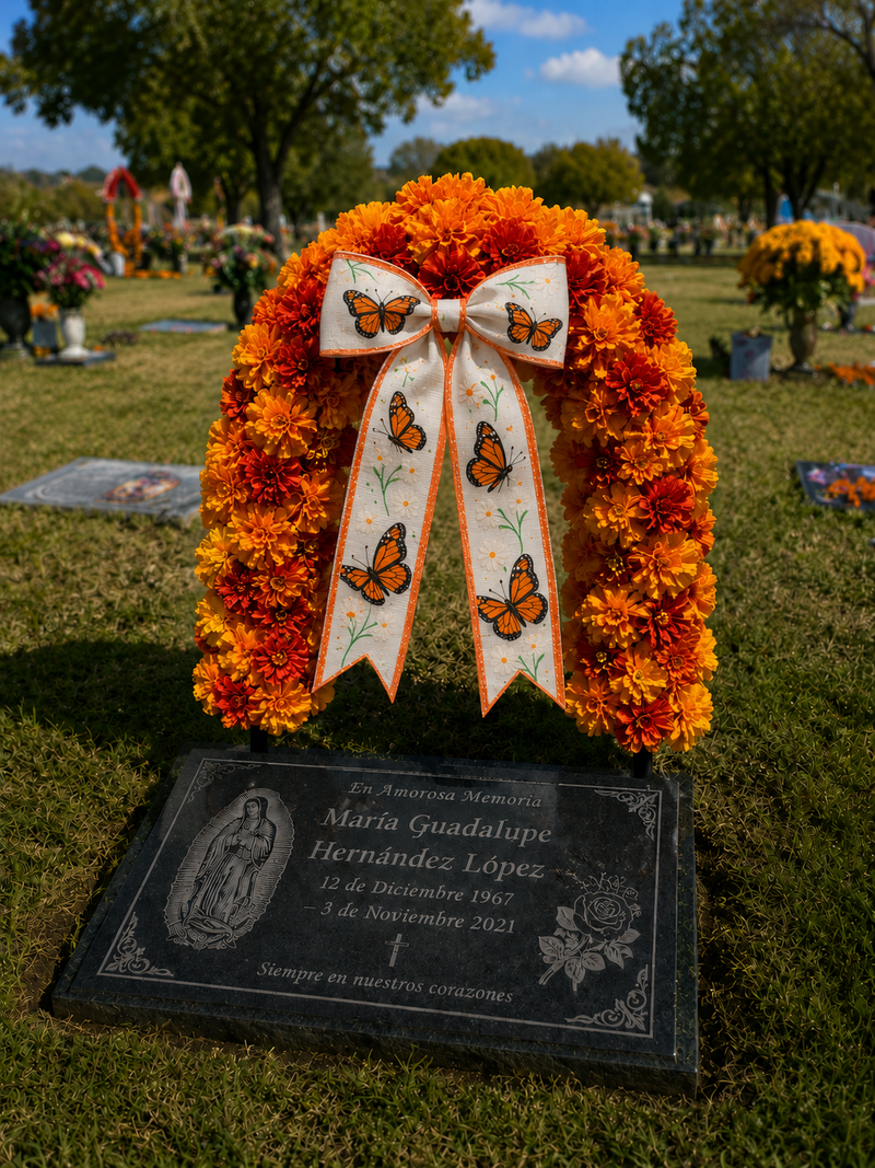 Día de los Muertos Arch with Butterfly Ribbon Bow