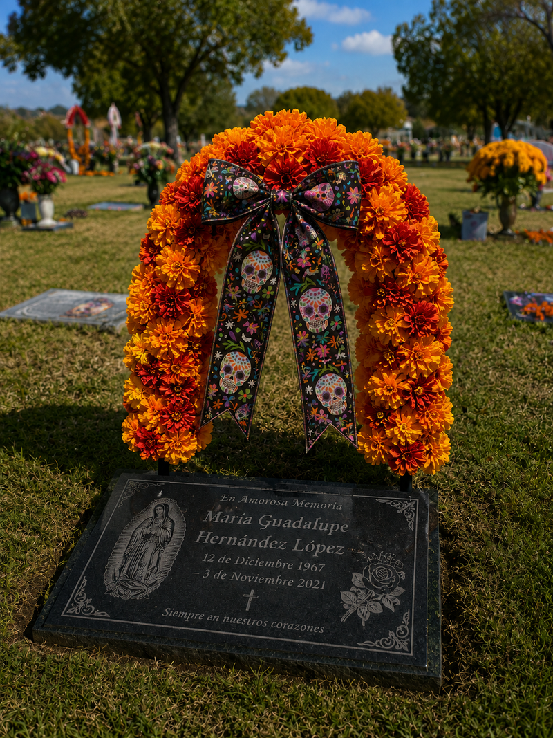 Día de los Muertos Arch with Skull Ribbon